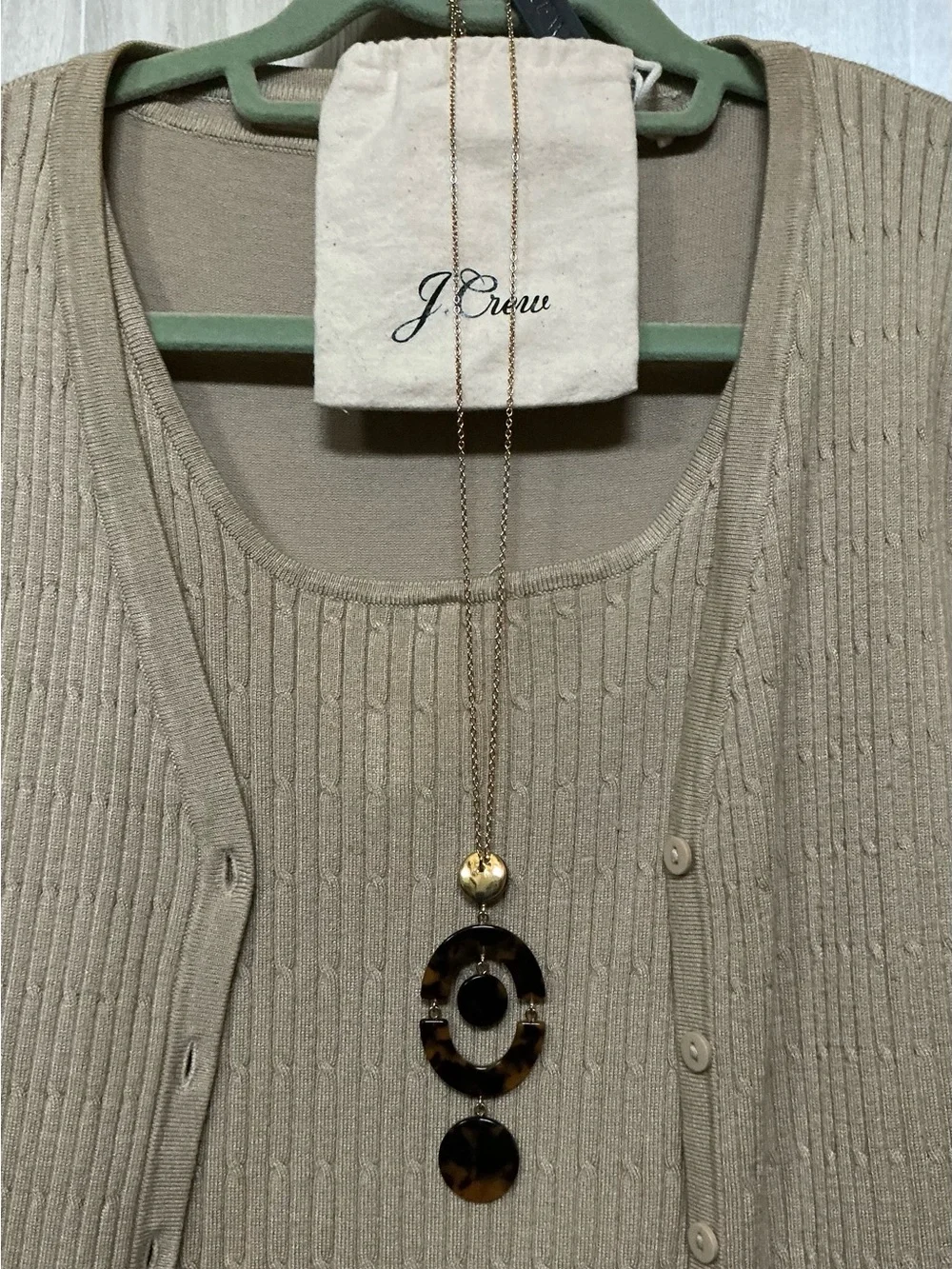J. Crew Faux Tortoise Shell Pendant Necklace